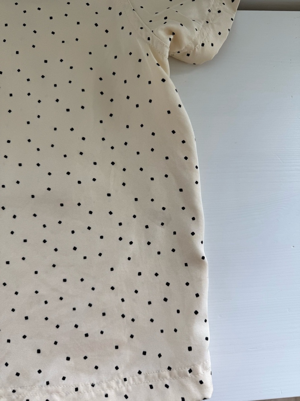 Vintage Jamie Sadock 100% Silk Geometric Polka Dot Button Up Blouse Small - Picture 9 of 9